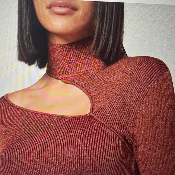 Cult Gaia cut out jet mini dress, beautiful brown color, XS - Picture 3 of 10